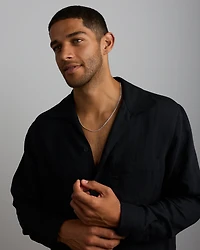 60cm (24") 3.4mm Width Curb Chain in Sterling Silver