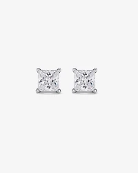 Boucles d'Oreilles Clous en Zircon Cubique Princesse de 7,5 mm en Argent Sterling