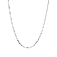 60cm (24") 3.4mm Width Curb Chain in Sterling Silver