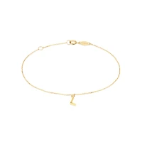 19cm (7.5") Initial Bracelet in 10kt Yellow Gold