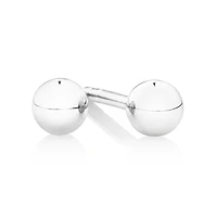 3mm Ball Stud Earrings in 10kt White Gold