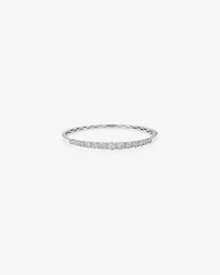 Bracelet jonc à bulles en or blanc 14 K avec diamants totalisant 1,50 ct