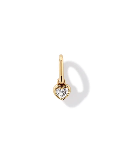0.07 Carat TW Laboratory-Grown Diamond Heart Pendant  in 10kt Yellow Gold