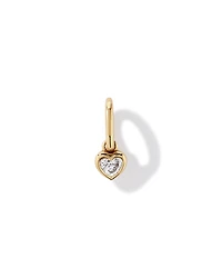 0.07 Carat TW Laboratory-Grown Diamond Heart Pendant  in 10kt Yellow Gold