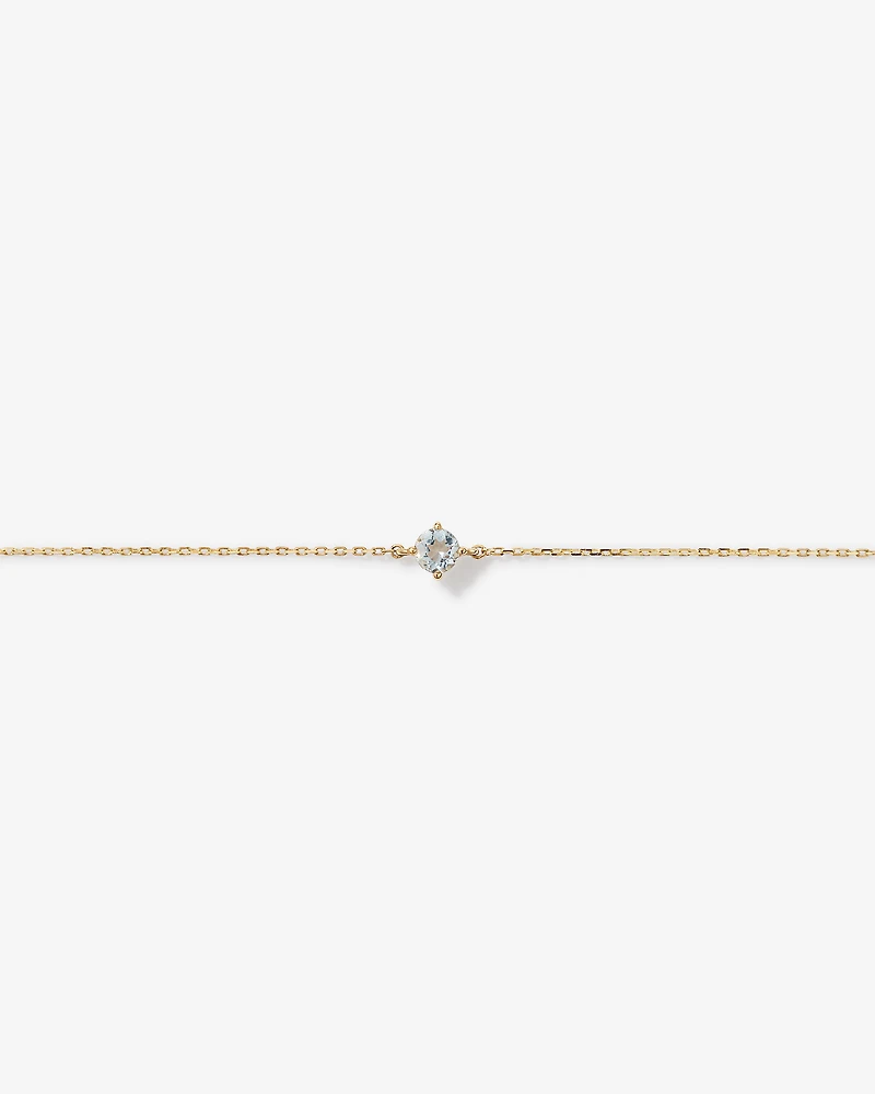 Bracelet with Aquamarine in 10kt Yellow Gold
