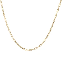 45cm (18”) 3.5mm Hollow Paperclip Chain in 10kt Yellow Gold