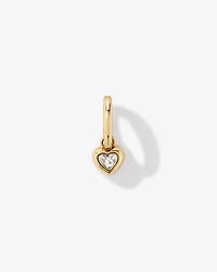 0.07 Carat TW Laboratory-Grown Diamond Heart Pendant  in 10kt Yellow Gold