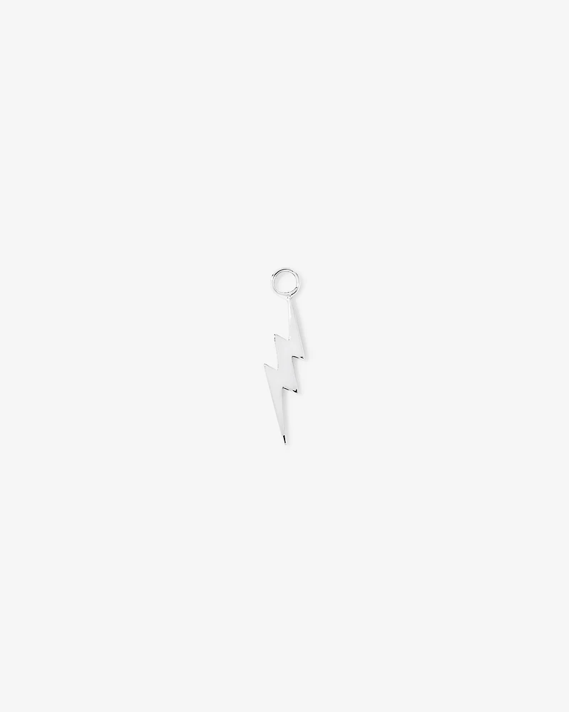 Lightning Bolt Single Earring Charm in Sterling Silver