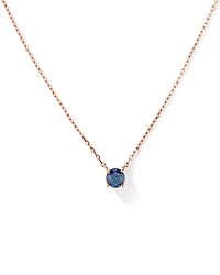 Australian Sapphire Round Cut Necklace in 10kt Rose Gold