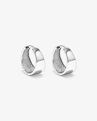 Boucles d'oreilles huggie en forme de effilé en argent sterling