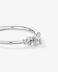 0.20TW Oval and Round Brilliant Laboratory-Grown Diamond Promise Ring 10kt Gold