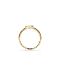 Anneau à lunette en saphir créé d’est ouest or jaune 10 carats