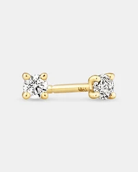Solitaire Stud Earrings with 0.10 Carat TW of Diamonds 10kt Yellow Gold