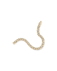 21cm Cuban Link Bracelet with 1.00 Carat TW of Diamonds in 10kt Yellow Gold