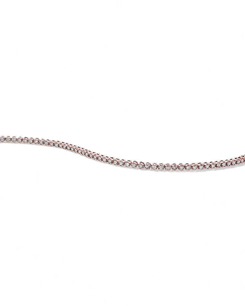 1.00 Carat TW Laboratory-Grown Diamond Tennis Bracelet set in 10kt Rose Gold