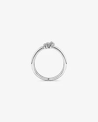 0.11 Carat TW Diamond Knots Ring in Sterling Silver