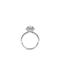 3.60 Carat TW Pear Cut Laboratory-Grown Diamond Halo Engagement Ring 18kt White Gold