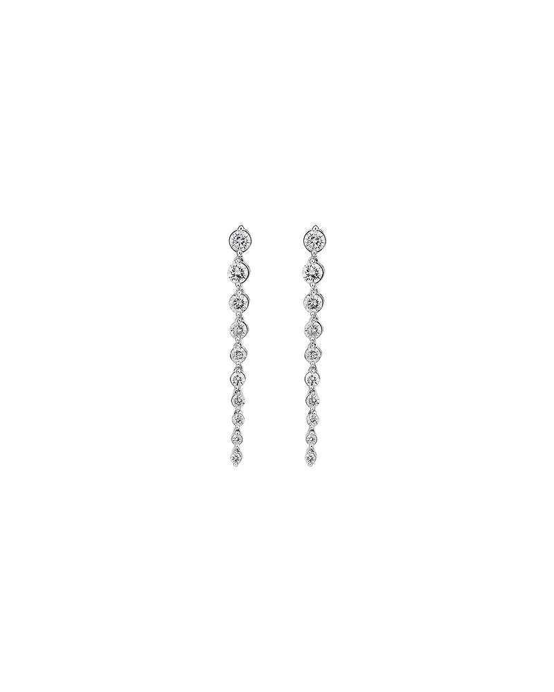 Drop Earrings with 1.00 Carat TW of Diamonds in 18kt White Gold