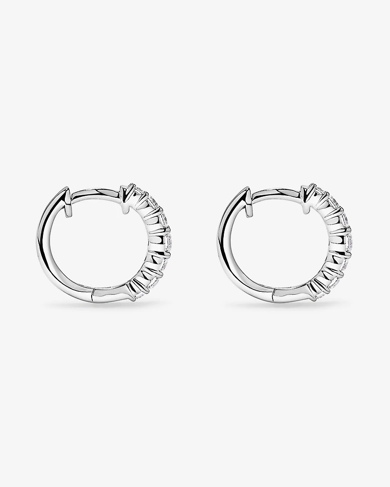 0.50TW Lab Diamond Huggies in Silver