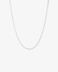 50cm (20") 2.5mm Width Oval Belcher Chain Necklace in Sterling Silver