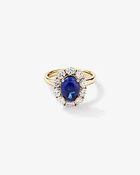 Création de la bague en diamant TW Sapphire & 0,97 carat cultivée laboratoire or 10 carats