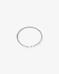Diamond Accent Infinity Oval Hinge Bangle in Sterling Silver