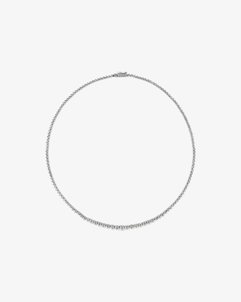 6.00 Carat TW Graduated Diamond RivieraTennis Necklace in 18kt White Gold