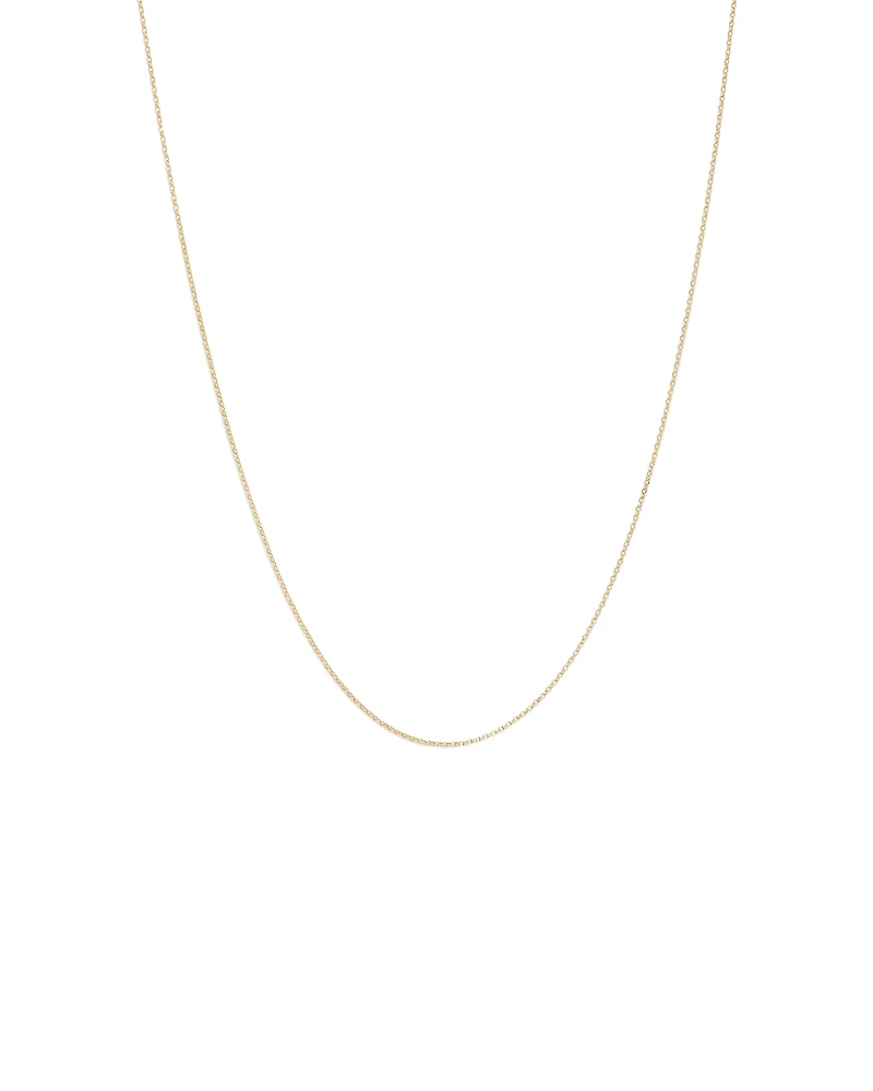 45cm (18") 1mm-1.5mm Width Solid Belcher Chain in 10kt Yellow Gold
