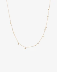 Collier en or jaune 10 K avec diamants totalisant 0,47 ct