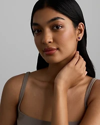 Boucles d’oreilles avec Améthyste Taille Émeraude en Or Jaune 10 Carats