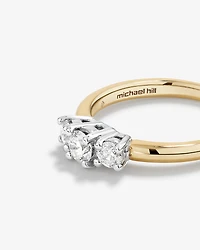 0.50 Carat TW Three Stone Round Brilliant Diamond Engagement Ring in 14kt Yellow and White Gold