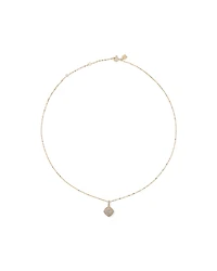 0.30 Carat TW Cushion Shaped Diamond Cluster Pendant Necklace in 10kt Yellow Gold