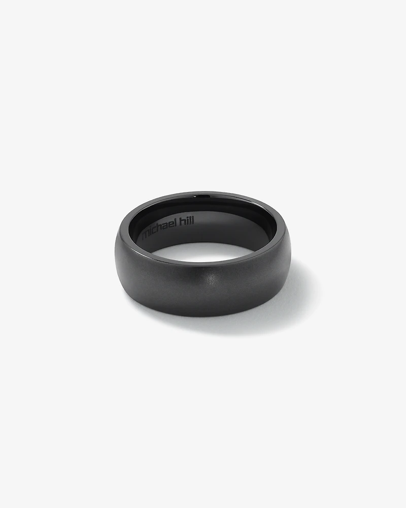 Bague en titane noir