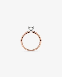 Bague de fiançailles solitaire en diamant de laboratoire TW Radiant de 1,25 carat en or rose et blanc 14 carats