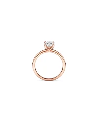 Carat TW Oval Laboratory-Grown Diamond Solitaire Engagement Ring in 14kt Rose Gold