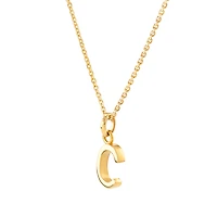 C Initial Pendant in 10kt Yellow Gold