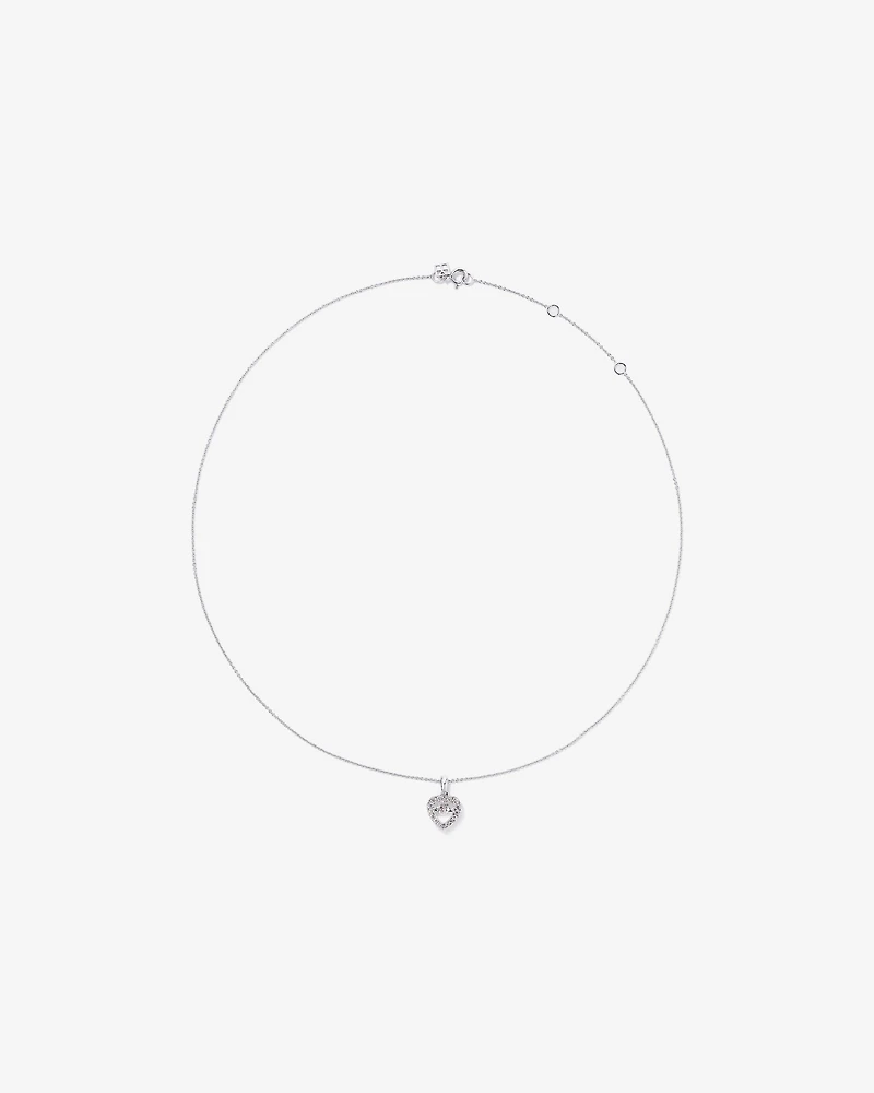 Lume Lab Heart Pendant with 0.37 Carat TW of Laboratory-Grown Diamonds in Sterling Silver
