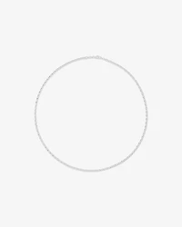 55cm (22") 3mm-3.5mm Width Oval Belcher Chain in Sterling Silver