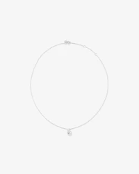 Lume Lab Pear Pendant with 0.10 Carat TW of Laboratory-Grown Diamond in Sterling Silver