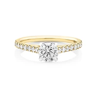 Engagement Ring with 1 1/4 Carat TW of Diamonds in 14kt Yellow/White Gold