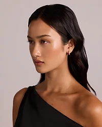 2.00 Carat TW Laboratory-Grown Diamond Oval Huggie Earrings in 10kt Yellow Gold