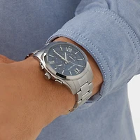 Montre chronographe en acier inoxydable pour homme
