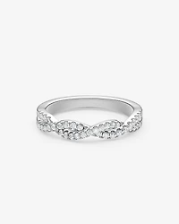0.25 Carat TW Twist Diamond Wedding Ring in 14kt White Gold