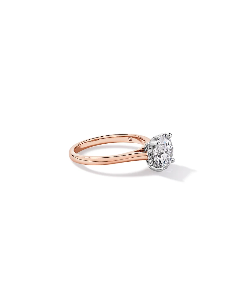 2.32TW Round Brilliant Laboratory-Grown Diamond Solitaire Ring 14kt Rose and White Gold