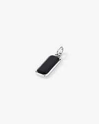 Black Onyx Oblong Pendant in Sterling Silver