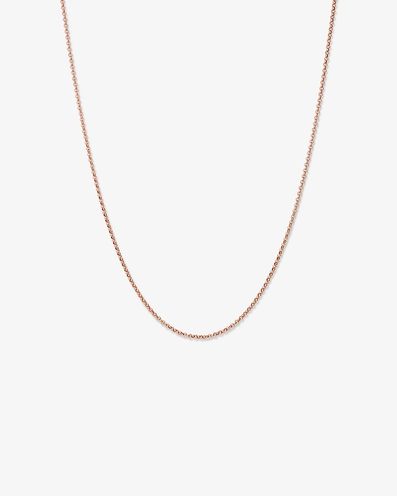 50cm (20") Hollow Belcher Chain in 10kt Rose Gold
