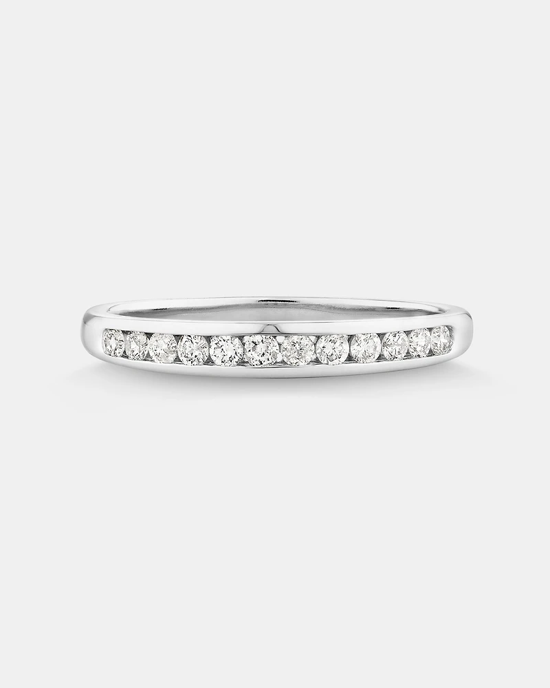 Wedding Band with 1/4 Carat TW of Diamonds in 10kt White Gold