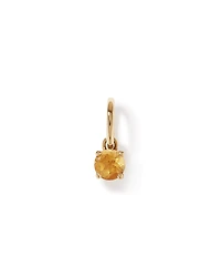 Round Citrine Birthstone Pendant in 10kt Yellow Gold