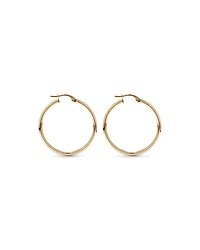 25mm Round Hoop Earrings 10kt Yellow Gold