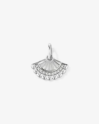 Fan Pendant with Cubic Zirconia in Sterling Silver